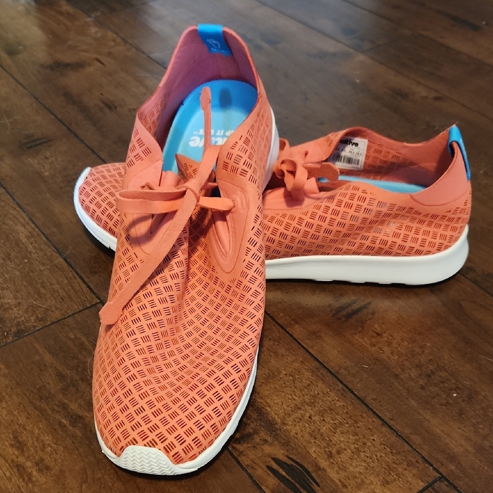 Native Orange Sneakers with Textured Upper and Cushioned Sole